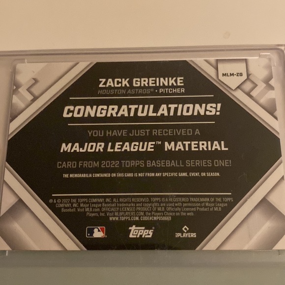 2021 major-league material Zack Greinke - Picture 2 of 2